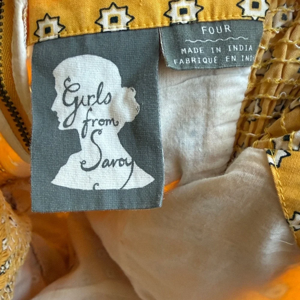 Vintage Anthropologie Girls From Savoy Bandanna Print Strapless Dress Size 4 - Picture 2 of 11